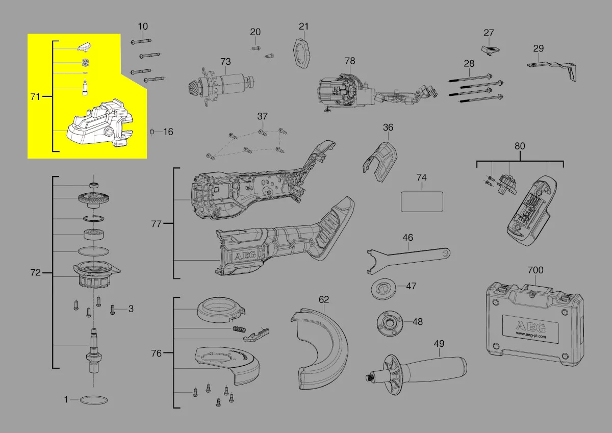 Carter renvoi d\'angle réf. 4931466490 AEG